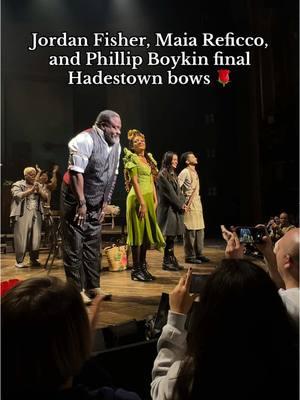 Let all our singing follow them and bring them comfort. Please join us in congratulating Jordan Fisher, Maia Reficco, and Phillip Boykin on taking their final bow in Hadestown. #hadestown #broadway #theater #musicals #jordanfisher #maiareficco #phillipboykin