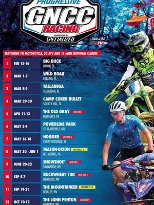 2025 Progressive GNCC Racing Schedule #fyp #foryoupage #gncc #gnccracing #schedule #braaapmoto