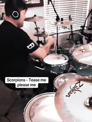 Scorpions - Tease me please me. Drum cover #drummer #drumcover #thescorpions #hairmetal #glamrock #drummersoftiktok #zildjian #zildjiancymbals 