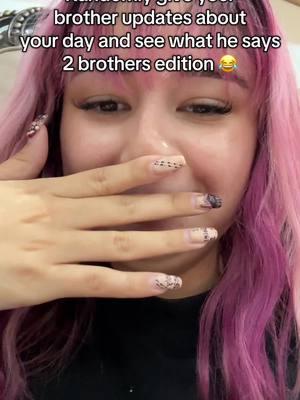 Brother 2 is the youngest and meanest out all 5 of us 😂 #nailtechvlog #funny #brother #trend #randomlygiveyourbrotherupdates #funnytok #textprank #creatorsearchinsights 