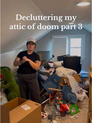 One more big trash day and then we will move or to the organizing part! Make sure you're following so you don't miss anything 🙌🏻😍🤩#creatorsearchinsights #massivedeclutter #decluttering #declutteryourlife #atticdeclutter #sahmlife #averagehome #livedinhome #smallhome #toddlermom 