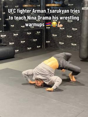 UFC fighter Arman Tsarukyan teaches Nina Drama his wrestling warmups LOL #UFC #mma #armantsarukyan #ninadrama #kickboxing #boxing #muaythai #muaythaifighter #muaythaifighter #taekwondo #jiujitsu #brazilianjiujitsu #jiujitsugrappling #jiujitsulifestyle #wrestling #wrestlingtiktok #wrestlingtok #fit #fitness #grappling #karate #armenia #armenian #armeniantiktok 