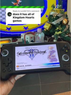 Replying to @LeviAK725 Kingdom Hearts #holidaytiktok #handheldgaming #newyeardiscount #retro #portable #fyp #foryou #kingdomhearts #newyearnewaura #ces #ps2 #rg556 #wii #3ds 