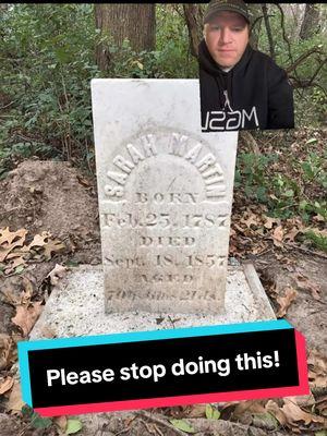 I hope that some day in the near future this practice will stop! #gravegeeks #repair #history #headstones #restoration #concrete 