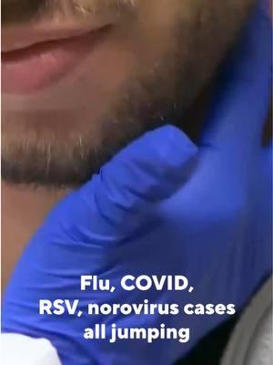 The CDC says flu cases jumped more than 18% in the last week of 2024. COVID, RSV, and norovirus cases have also skyrocketed. #flu #rsv #covid19 #sick 