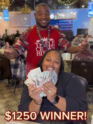 $1250 WINNER at Triple Crown Bingo, in Houston TX! 🎉  The ULTIMATE Bingo Experience! 🤩  OVER $20,000 CASH Paid Nightly! 💰  #triplecrownbingo #houstonbingo #theultimatebingoexperience #bingo #thingstodoinhouston 