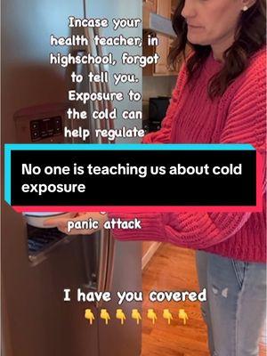 My entire life, I was taught about physical health—exercise, eating right, and staying active.  Those who knew me well in high school knew sports was my life. But not one person ever told me about the importance of taking care of my mental wellness or supporting my nervous system. In my early 40s, I found myself stuck in fight-or-flight. I was dealing with anxiousness, panic attacks, weight gain in my midsection, waking up at 3 AM staring at the ceiling, mood swings, feeling overstimulated, and constant lightheadedness like I might pass out. When I hit my max and couldn’t take it anymore, I decided to go on a journey to support my nervous system naturally and eliminate my symptoms. Now, I’m on the other side—and I’ve created this account to help YOU do the same. If you’re feeling the weight of stress and overwhelm, know that healing starts with calming the nervous system. Today, I want to share one helpful strategy: cold exposure. Cold exposure stimulates the vagus nerve, which plays a key role in calming the body down when you’re feeling anxious. Here’s how: 🔹 It helps regulate your heart rate and breathing. 🔹 It shifts your body out of fight-or-flight into rest-and-digest mode. 🔹 It promotes a sense of calm and clarity. Even simple steps like splashing cold water on your face, taking a cold shower, or using ice packs on the back of your neck can signal your body to relax. The more tools you can use to keep your nervous system calm, the closer you’ll be to feeling like yourself again. #StressReliefTips #VagusNerve #NervousSystemSupport #iceonneck  #ColdExposure #FightOrFlight #CalmYourBody #NaturalStressRelief #coldcalmsthebody