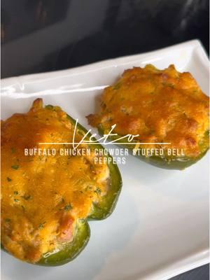 Keto Buffalo Chicken Chowder Stuffed Bell Peppers 🔥 #ketojaynic #keto #ketodiet #ketorecipes #ketoforbeginners #ketorecipe #fyp #foryoupage #recipesoftiktok #Foodie #foodnetwork #foodnetworkkitchen #ketojaynicrecipes 