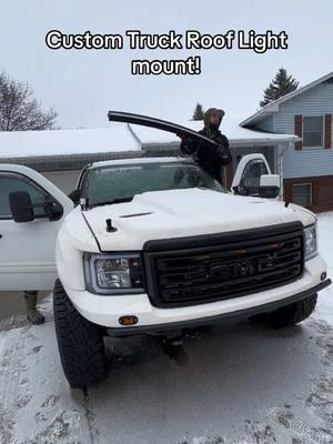 Custom Truck Roof light bar mount for my @Auxbeam light’s! #Auxbeam #auxbeamlighting #offroad #offroadlights #Prerunner #GMCSierra #ChevySilverado #CaswellCustoms 