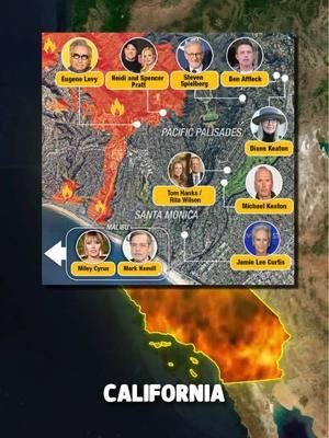 Top Hollywood Celebrity Mansions destroyed in California Wildfires. #history #unitedstates #geography #mapping #wildfires #california #geomap #jessicasimpson #britneyspears #melgibson #parishilton 