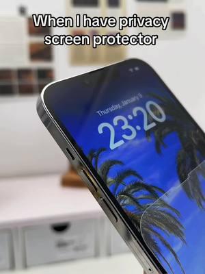 Stop peeking at my phone anymore!!!#privacy #screenprotector #blackscreen #privacyscreenprotector #fyp #iphone #TikTokShop #privacyscreen #tiktokmademebuyit 