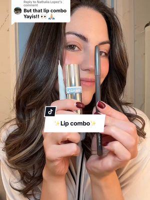 Replying to @Nathalia Lopez 🫰🏼✨✨✨ #nyc #lipcombo #beautytiktok #fyp #pradabeauty #maclipliner #rhodeskin #rhodeliptreatment 