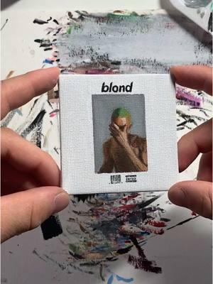 Replying to @𝘧𝘳𝘢𝘨𝘢𝘯𝒁𝒛𝘪𝘢 Frank Ocean “Blonde”  Painted by me / acrylic painting in this miniature 3in canvas panel  #acrylicpainting #frankocean #blonde #miniaturepainting #canvaspainting 