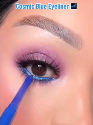 Cosmic blue Makeup magic🌌 I love Blue Eyeliner sm 💙 @ColourPop Cosmetics  #blueeyeliner #Eyeliner 