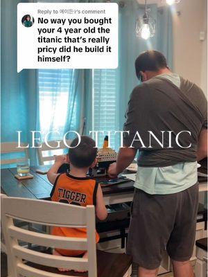 Replying to @에이든✞ him and his dad built it together ❤️💛 @LEGO #corememory #legotitanic #lego #legocollection 