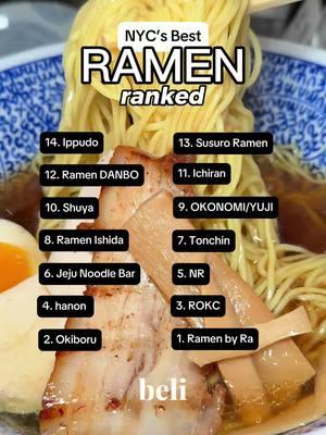 The top rated ramen restaurants in NYC, based on over 45 million ratings on Beli. Let us know what you think should have made the list! #ramen #ramenshop #ramennyc #nycramen #ramenrestaurant #japaneserestaurant #ramenreview 