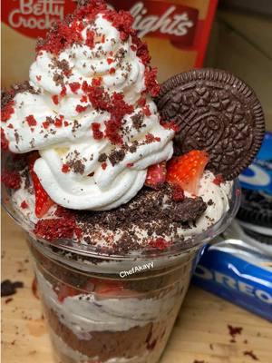 Ok I Tried The Oreo Red Velvet Cheesecake Cup. I Have So Much Fun Making These Cups😂🙌🏾🥰 #oreocheesecake #oreocheesecakecup #redvelvetoreocheesecake #trendingdesserts #cakedessert 