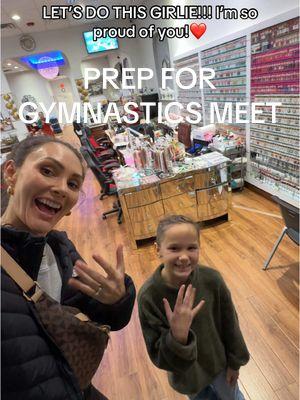 Getting my girl ready for her comeback gymnastics season! 💅🏼 ✈️🤸🏻‍♀️❤️ • #nailday #naildaywithme #motherdaughtergoals #gymnastmom #gymnast 