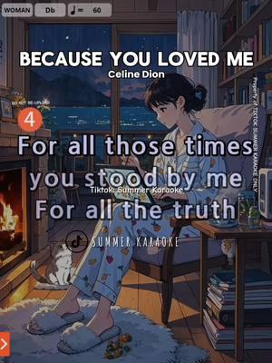 Because You Loved Me Karaoke Song with Lyrics #duet #karaoke #karaoketiktok #karaokechallenge #kantahan #foryou #pinoytiktok #lyrics 