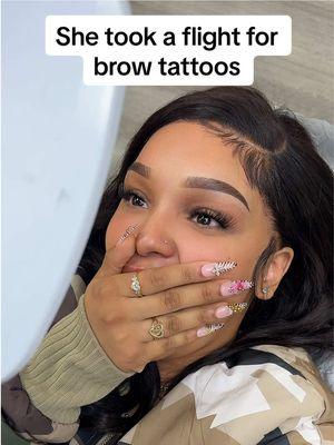 From NYC to LA and back in a day, she def deserved receiving the most perfect ombré brows ❤️ #fyp #foryou #ombrebrows #ombrepowderbrows #browtattoo 