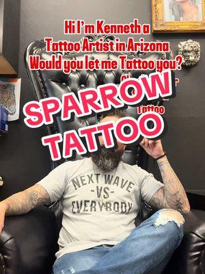 Hi, I’m Kenneth a Tattoo Artist in Arizona! Would you let me tattoo you? Check out her Sparrow Tattoo!  I did this on my friend and coworker @suzieqtattoo  I don’t do traditional ish style tattoos anymore.  I was so honored and excited when Suzie asked me to tattoo her hands! So for Suzie I will do this tattoo style!  Yes hands! We did both of them the same day!  So wild!! So strong!💪🏻  ________________________ #tattoo #tattoos #art #tattooart #tattooartist  #tattooideas #sparrowtattoo #sparrow 