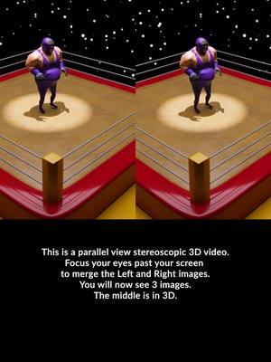 Unprepared This is a parallel view stereoscopic 3D video. Focus your eyes past your screen to merge the Left and Right images. You will now see 3 images. The middle is in 3D. #3Danimation #stereoscopicvideo #MagicEye #3Dvideo