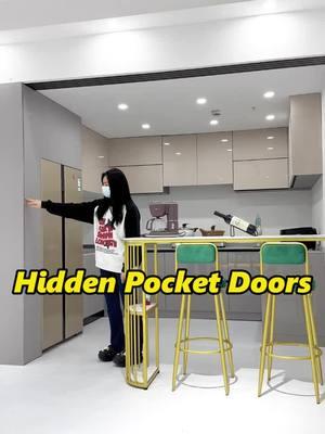 Installing this pocket door in your home will not be too obtrusive,nor will it allow kitchen fumes to flow into the living room. #slidingdoor #foldingdoor #hiddendoor #pocketdoor #glassdoor #glassdoors #aluminiumdoors #aluminiumdoor #safetydoor #decoration #hiddendoor #renovation #chinawindowdoors #houserenovation #aluminiumfabrication #doorfactory #interiordesign  #homedeco #door 