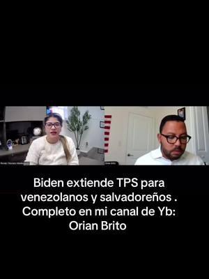 Abogada de inmigración Rosaly Chaviano comparte los detalles de la decisión de la administración Biden de extender el estatus de protección temporal para venezolanos y salvadoreños (más en mi canal de YouTube Orian Brito ) #TPS #Biden #venezolanos #Tpsvenezolanos #venezolanosenmiami #news #inmigranteslatinos #inmigracion 