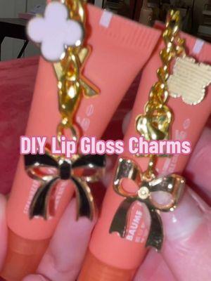 So cute 🎀 #lipgloss #lipglosscharms #lipbalm #charms #fyp #elflipbalm #keychainlipgloss #diycharms #lipbalmcharms lip gloss charms @elfcosmetics 