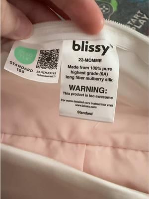 Expensive for a pillow case but so far I only have 1 and I love it  #blissy #blissypillowcase #mulberrysilk #silkpillowcase 