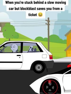 SC:@Slightproduction When you're stuck behind a slow moving car but blockblast saves you from a ticket 😆#blockblast #ticket #trafficrules #foryoupage❤️❤️ #fyp #relatable #viral_video #usroads 