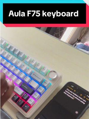 Definitely the best keyboard ive seen!! #fyp #bluetoothkeyboard  #keyboard #pc #pcgaming #aula #aulaf75 #keyboard #keyboardasmr #keyboards #gaming #gamingkeyboard #mechanicalkeyboard #mechanical #workfromhome #wirelesskeyboard #wireless #rgbkeyboard #creamykeyboard #TikTokShop