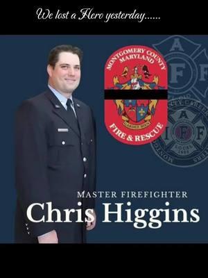 Sadly announcing the line of duty death (LODD) of Master Firefighter Chris Higgins currently assigned to Fire Station 15 on A-Shift.  Chris was operating at a house fire in Prince George’s County on January 11, 2025 when he collapsed.  Chris was transported to a local hospital where he was pronounced deceased after exhaustive resuscitative efforts.  #montgomerycountymd #montgomerycounty 