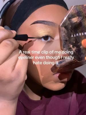 That’s why I barley do it I find it very annoying #wingliner #eyelinertutorial #blackeyeliner #fyp 