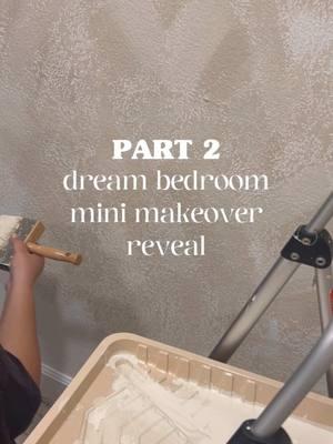 Mini bedroom makeover on a budget - limewash diy, adding a little moodiness to our bedroom!  #bedroommakeover #diyonabudget #bedroomdiy #limewashdiy #girlswhodiy #diygirl #cozybedroom #moodyinteriors 