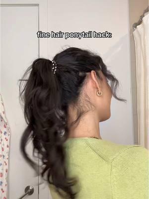 #finehair #finewavyhair #wavyhair #finecurlyhair #ponytailhack 