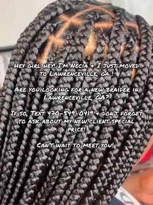 Text 470-549-0419 for the New Client Special Price List ! Can’t wait to meet you 🤗 ——————————————— #atlbraider #atlbraids #atlantahair #atlantahairstylist #atlknotlessbraids #atlantaknotlessbraids #lawrencevillebraider #atl #atlanta #gwinnettbraider #atlknotlessbraider #alpharettabraider #braidersinatlanta #atlantabraids #atlantabraiders #atlantastylist #atlantaga #gwinnetthairstylist 