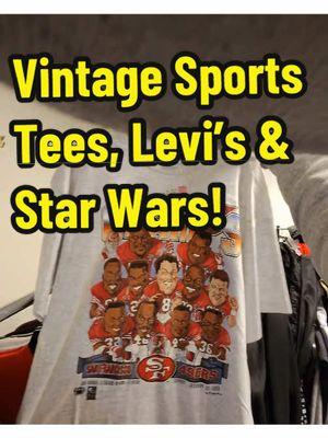 Vintage Sports Tees, Levi’s & Star Wars! #reseller #resellercommunity #winecountryretro #vintageclothes #49ers #joemontana #levis #vintagelevis #madeinusa #starwars #thrifting #thriftfinds #thriftshop #thriftstore #thriftstorefinds #PremiereRush 