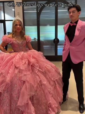 @vidaaa <33 on Wednesdays we wear pink with @Andres #pink #quinceañera #tux #chambelanes #fyp #expo dress from @LaQuinceanera 