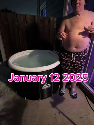 Day 12 of Cold Plunging  **make sure to watch the next video explaining today Cold plunge discussions: •Do you let your pets sleep ind bed with you or not? #IfYouBelieveYouCanOrYouBelieveYoucantYoureRight #ColdPlunge #IceBath #BreastCancer #Flattie #FoughtTooHardToStayAliveNotToLive #NoNipsNoProblem #ColdPlungeDiscussions #YODO