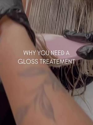 WHY DO YOU NEED A GLOSS TREATMENT? 🩷 1.What is a gloss treatment? ⚡️A gloss treatment is a semi-permanent service that adds shine, enhances your color, and even helps tone out unwanted hues—like brassiness in blondes or warmth in brunettes. 2.Why do you need it? ⚡️Color longevity: If you’ve invested in a color service, a gloss will extend its life by locking in pigment and keeping it from fading too quickly. ⚡️Healthier-looking hair: Not only does it boost shine, but it also smooths your hair cuticle, making your hair look and feel healthier. ⚡️Low maintenance: Think of it as a quick refresh that doesn’t require a full-service appointment! 3.Who is it for? ⚡️Gloss treatments are perfect for everyone, whether you have colored hair or natural hair that needs a boost of shine. ⚡️How often should you get one? Typically, a gloss treatment lasts about 4-6 weeks. It’s great for in-between touch-ups or whenever your hair needs a little TLC. #hairstylist #glosstreatment #gloss #toner #haircare #illinoishairstylist #chicagohairstylist #haireducation #haireducator 