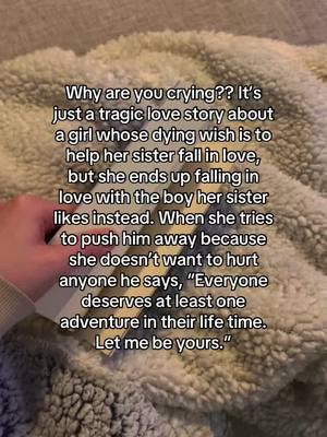 The book: Let’s Pretend I’m Okay • A heartbreaking love story about a girl whose dying wish is to help her sister fall in love but she ends up falling in love with the boy her sister likes instead. 💜hurt x comfort 💜bad boy x good girl 💜ya love story 💜found family #heartbreakinglovestory #heartbreakingbooks #uglycrybooks #tearjerker #athousandboykisses #ifhehadbeenwithme #sweetromance 