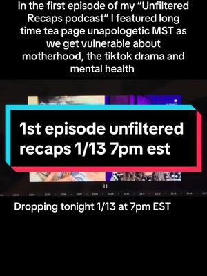 In my first ever episode of my unfiltered recaps podcast I featured @Unapologetic | MST as we discuss her mental health and how social media has affected it as well as motherhood and a little about her experiences with the tea page drama! #unfilteredrecaps #podcast #dramapodcast #drama #teapage #floridashoreupdates #mamasofttea #whitneywren #tiktokdrama #teapagedrama #vulnerable #dramarecap 