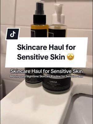 Morning and Nighttime Skincare Routine for Sensitive Skin #sensitiveskincare #skincarehaul #morningskincare #nightskincare #skincareunboxing 