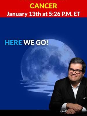 FULL Moon In Cancer - Today, January 13th at 5:26 P.M. Eastern Time.  Today is the first full moon of 2025. January 13th at 5:26 PM eastern Time. It's happening in the sign of Cancer. This full moon is bringing big feelings. Expect to feel highly emotional, even more emotional than you would feel during a typical full moon. Because we have Mars and Pluto joining in, that increases the intensity of emotions and feelings. But what about the theme for this full moon? #astrologytiktok #astrology#fullmoon #cancer♋️#cancerfullmoon#januaryfullmoon #blueridgeastrology