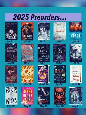 2025 Releases / Preorders to be on the lookout for! 👀😍🥵 @A.eM. @Author Ellis Worth @𝕬𝖚𝖙𝖍𝖔𝖗𝖐𝖒𝖗𝖔𝖌𝖓𝖊𝖘𝖘 @stephenkingsofficial @H. D. Carlton @cleaston📚 @Navessa Allen @Vee Taylor Author @Sienna Blake 📚 Author  #creatorsearchinsights #BookTok #books #bookrecommendations #newbook #preorders #bookcommunity #phantom #onyxstorm #thriller #dark #darkromance #romancebooks #horror #maskedmen #2025 #ebook #kindleunlimited #kindle #booklover #insta #bookish #bookaddict #momswhoread 