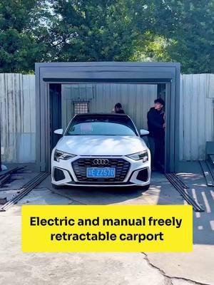 Electric and manual freely retractable carport#foru #retractableroof #restaurant #tinyhousetour #tarrace #backyard #ourdoorrestaurant #greenhouse #cover #swimmingpool #design #louver #canada #dohaqatar #america #England #sunroom #fyp #perfabricatedbuilding #singaporean 