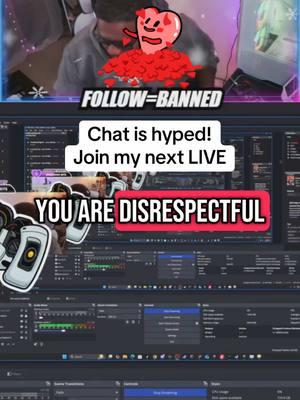 Sharing this moment when chat got hyped. Join us in the next LIVE! If you join my LIVE you’re banned! And a blocked and banned to @SketchFighter for that disrespectful custom TTS Stream Sticker #tiktoklive #livehighlights #GamingOnTikTok #comments #TTS #disrespectful #angry #angryfatgaming #angryfatcontent #angryfatvegan #tofugang💪🏾 