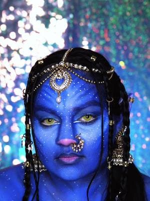 😏 #avatar #wateravatar #halloween #halloweenmakeup #avatarmakeup #spookyseason #coolvideos #reels #nooneeverseesmyshit #manmeetkaur 