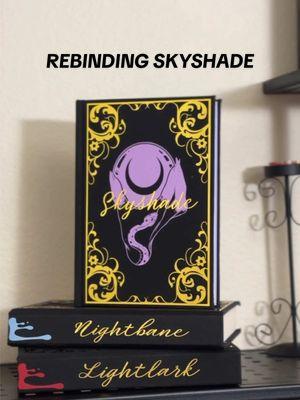 Let’s rebind Skyshade by @Alex Aster 🔮 I still have yet to read Skyshade but I loved the first two books so much so I’m VERY excited to dive into this one!! Aaaand I’m so excited that now I have all 3 copies as my own personal special editions ❤️🩵💜 (not that the original covers weren’t amazing- because they were!) What do we think of the new look? #bookbinding #bookbinder #rebinding #rebindingbooks #rebindingpaperbacks #fantasybooktok #skyshade #lightlark #lightlarkalexaster #alexaster #lightlarksaga #rebindingskyshade #valbinds #specialeditionbooks #paperbacktohardcover #BookTok 